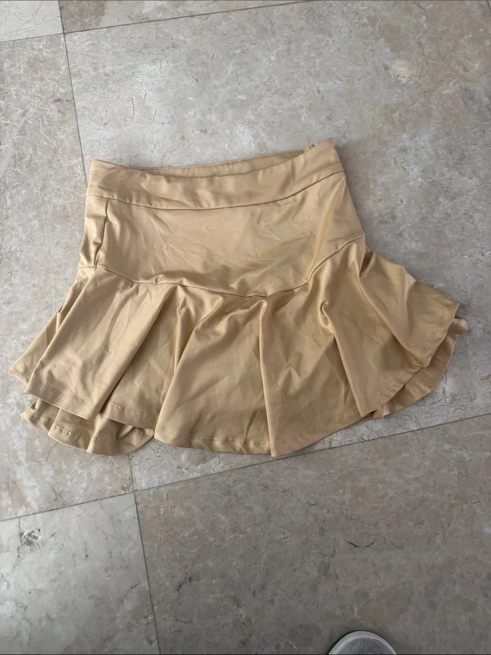 Beige Ruffle Athletic Skort - Picture 2 of 2